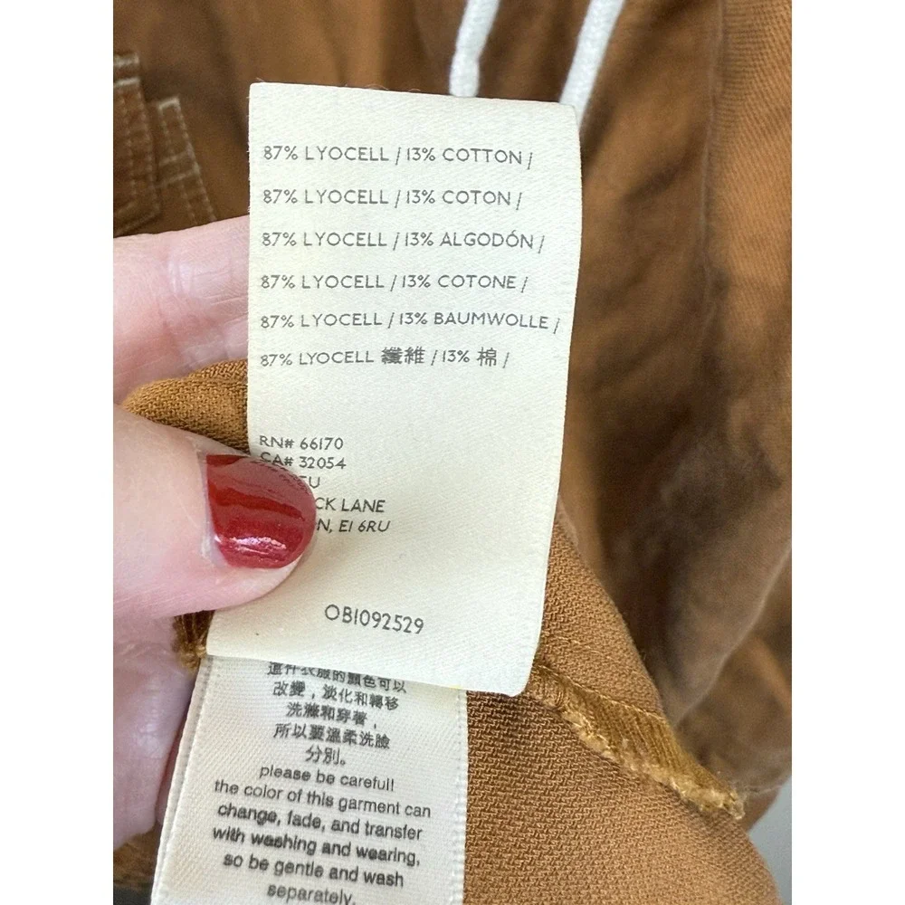 Anthropologie Uma Utility Duster Jacket Sz S‎  Camel Trench EUC - Picture 10 of 10